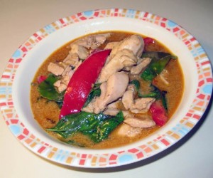 Panag curry with chicken