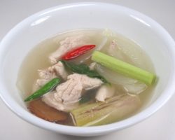 Clear broth chicken lemon grass soup