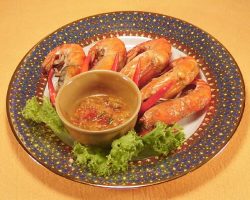 Grilled prawns