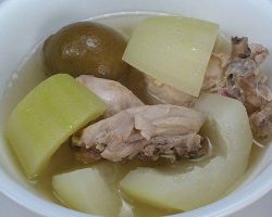 Chicken with pickled lime soup 