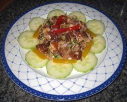 Fried fish salad