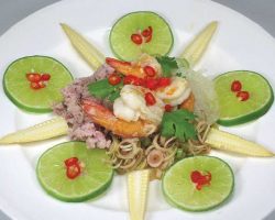 Lemon grass with pork and shrimp salad