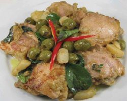 Dried green curry chicken